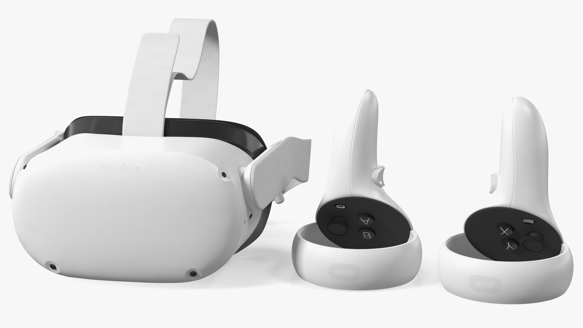 Oculus Quest 2 All in One Gaming Headset with Controllers 3D model preview