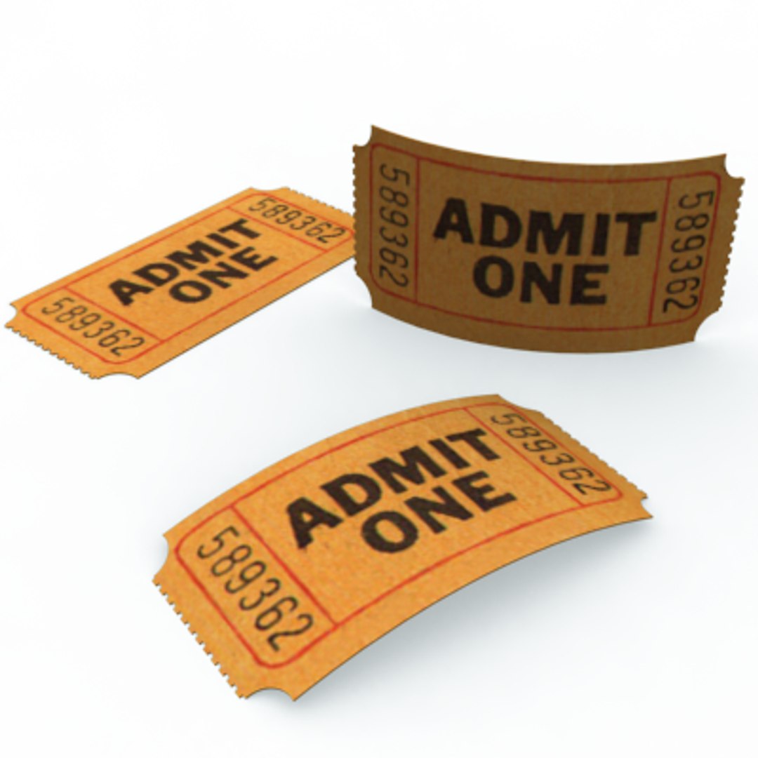 3d Model Ticket Stub