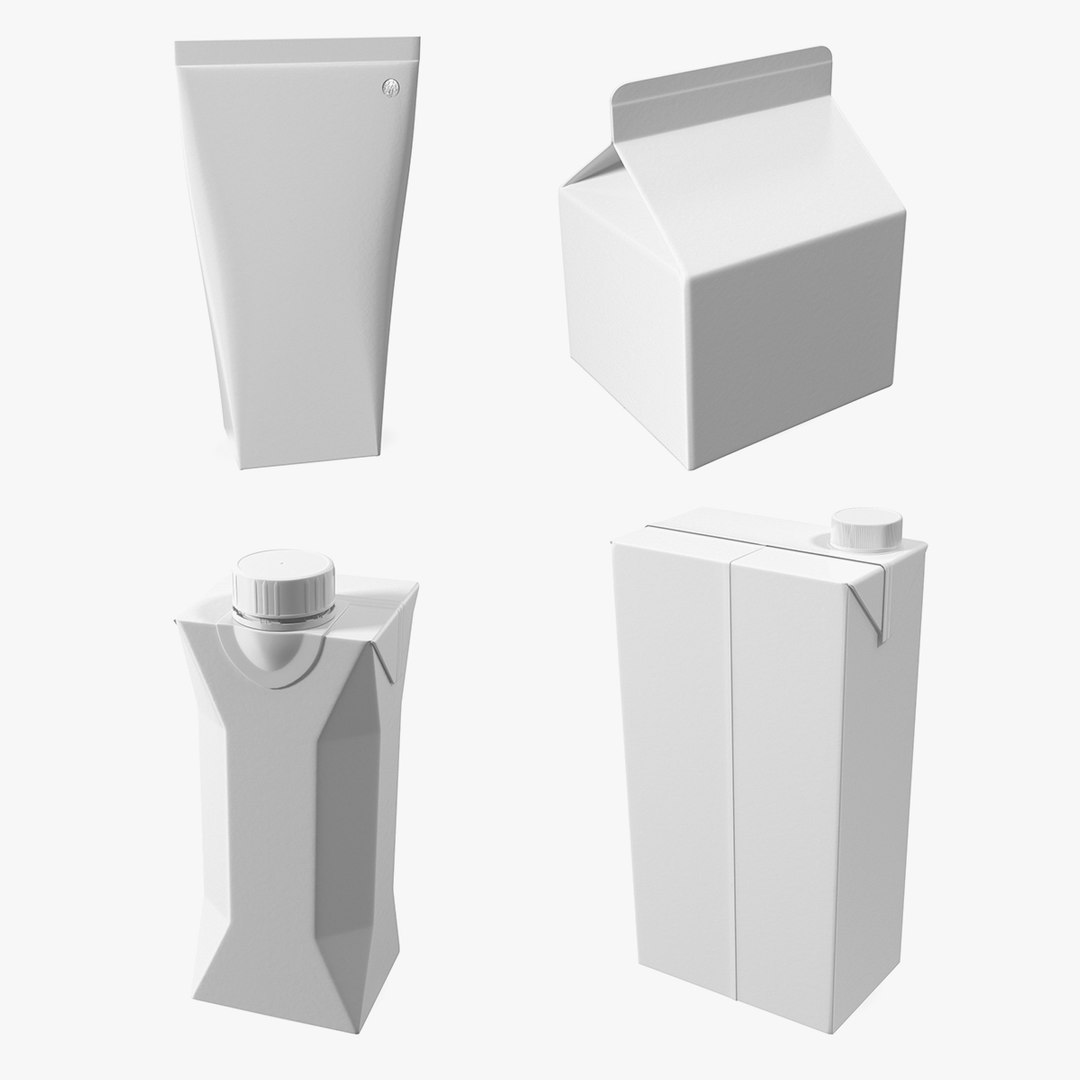 Aseptic Packages Collection 3D model preview