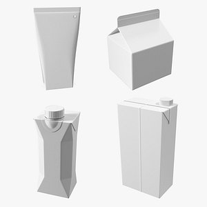 Aseptic Packages Collection 3D model