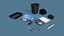 3D low-poly office supplies model