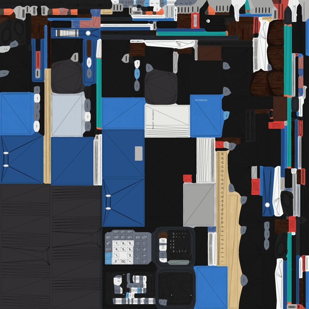 3D low-poly office supplies model https://p.turbosquid.com/ts-thumb/yp/x8AZEU/hd/uv/jpg/1606072835/1920x1080/fit_q87/b5c436442218b9d75b8f66e9f0f2befde22e3499/uv.jpg