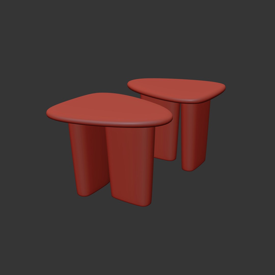 3D ANTHROPOLOGIE Kalle Sculptural Oak Side Table TurboSquid 1847121