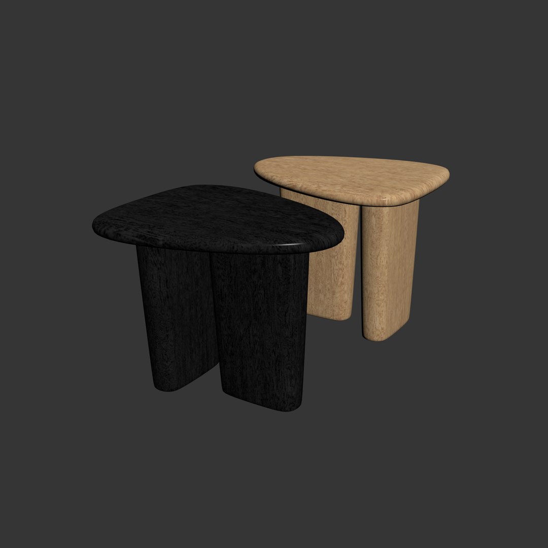 3D ANTHROPOLOGIE Kalle Sculptural Oak Side Table TurboSquid 1847121