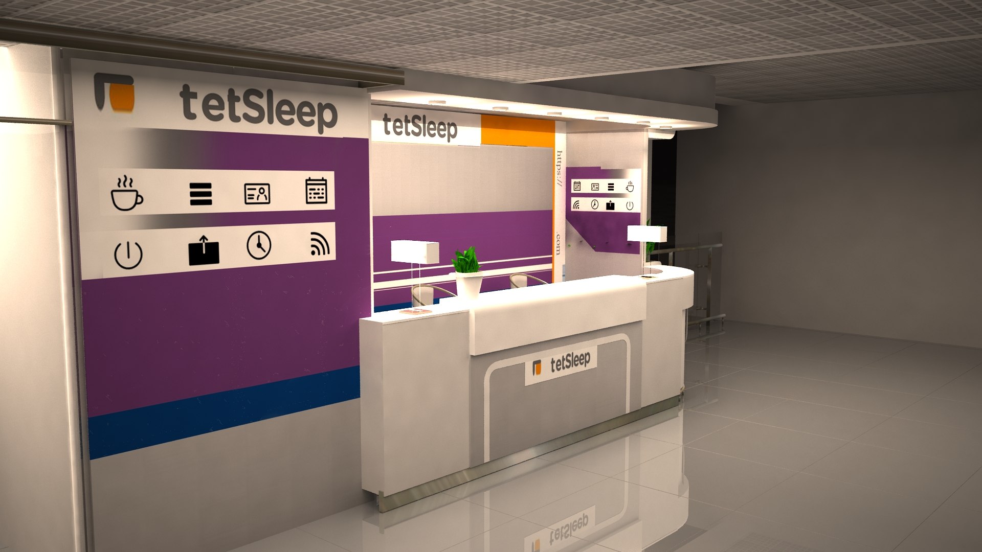 3D Check-in Airport Capsule Hotel - TurboSquid 1544298