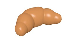 Low poly croissant