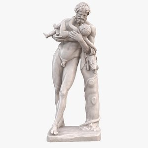 3D Silenus with Infant Bacchus model
