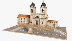3D Church Trinita dei Monti model