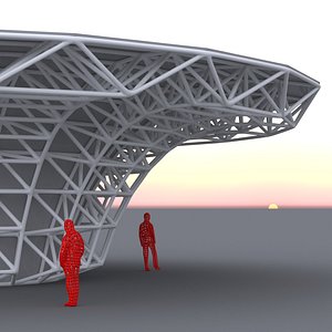 3D model Circular Space Truss Structure
