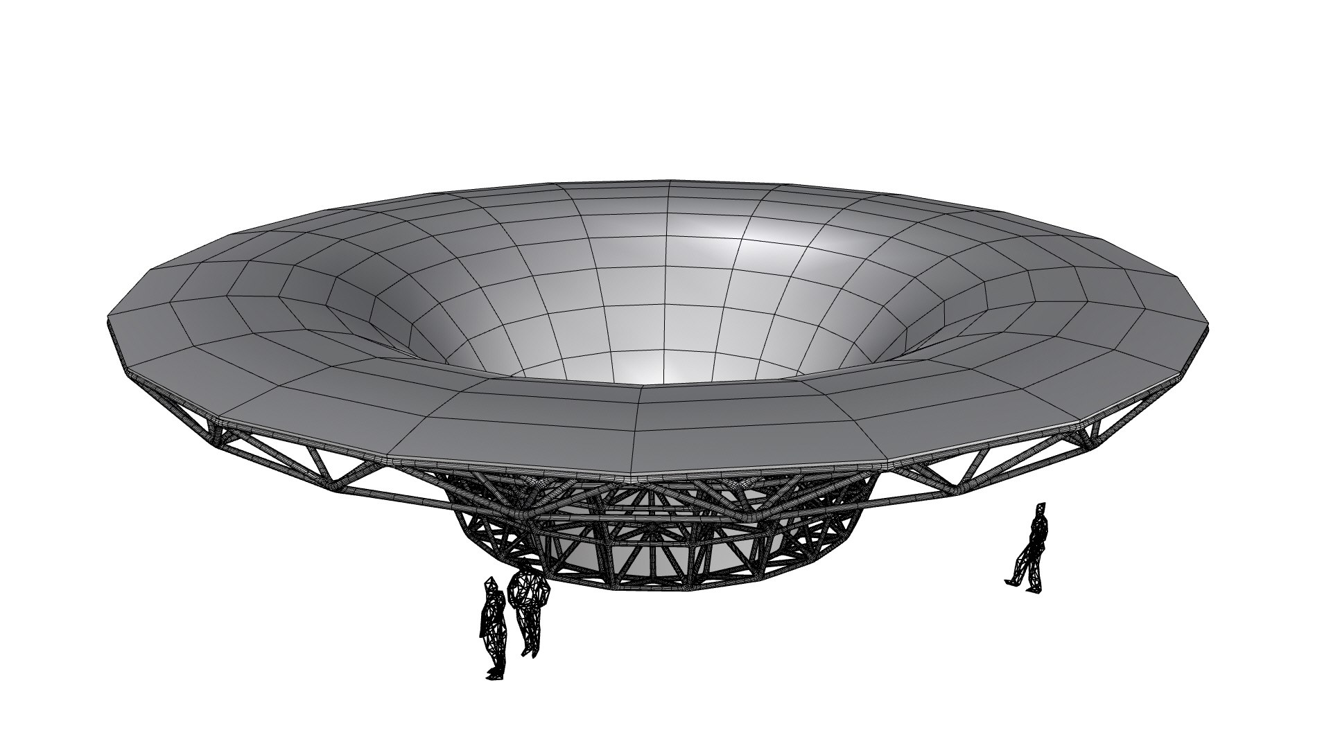 3D Model Circular Space Truss Structure - TurboSquid 2159434