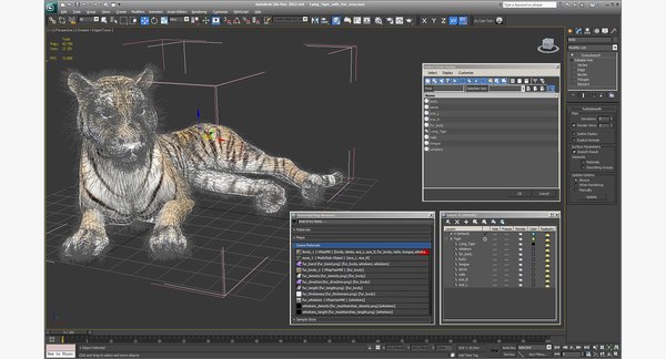 3D lying tiger fur model - TurboSquid 1272199