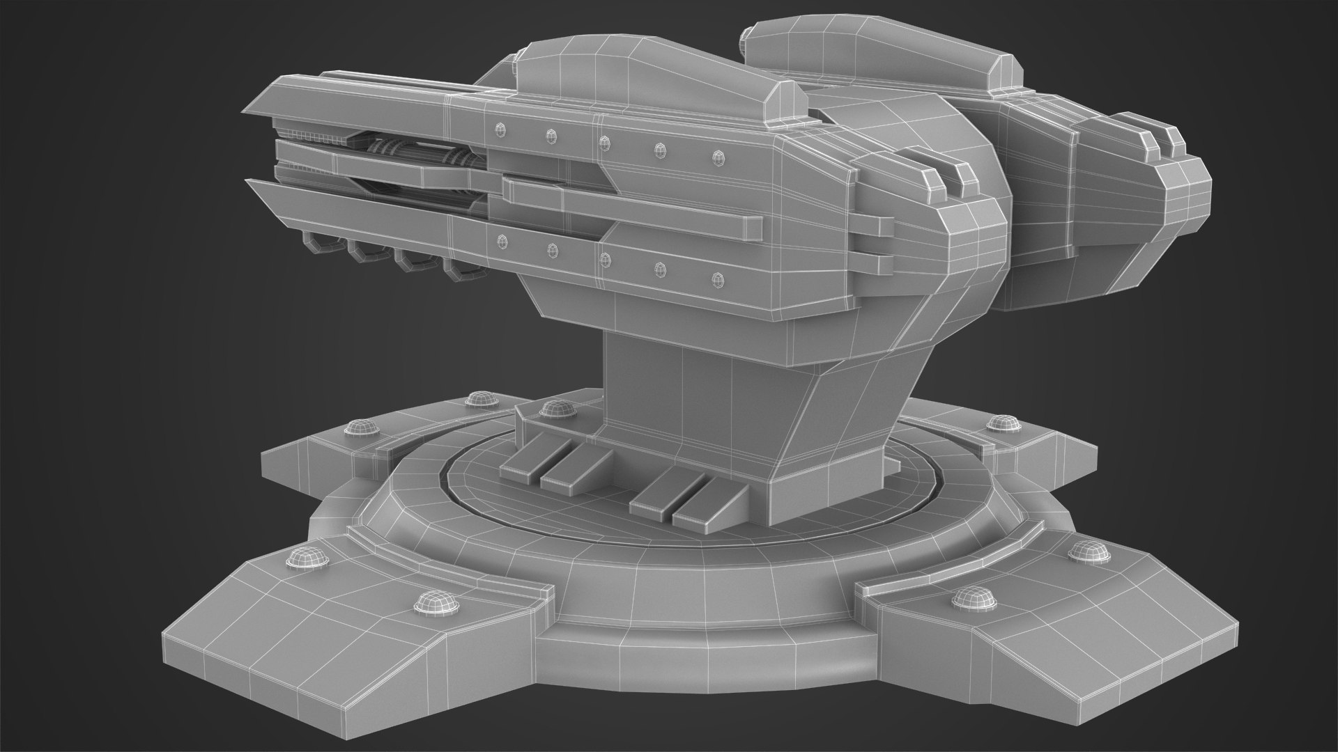 Sci Fi Laser Turret 3D - TurboSquid 1493482