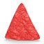 3D Realistic Red Nachos Tortilla Chip with Detailed Texture