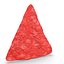 3D Realistic Red Nachos Tortilla Chip with Detailed Texture