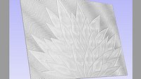Modern Wave Panel 3D Foliage CNC Aspire STL DXF Router Furniture Wall Art