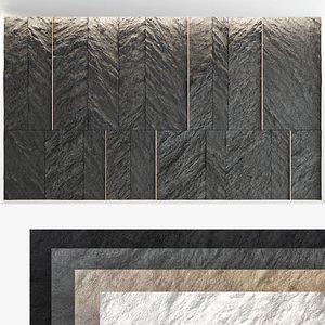Decorative wall panel set 58 3D model