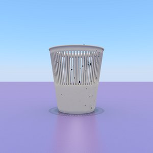 plastic basket papers 3D