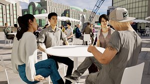 3D model Low Poly Animated People Pack - 95 Pieces Cafe Animated People Pack