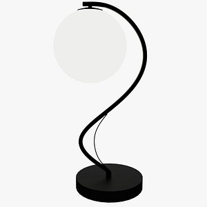 3D Black table lamp model