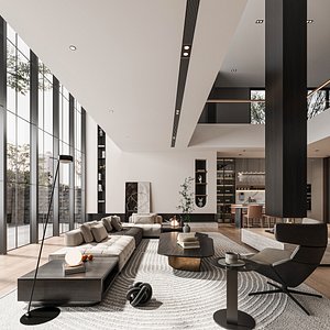 3D Modern living room model