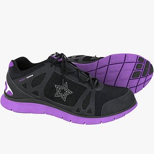 female running sport shoes 3d model