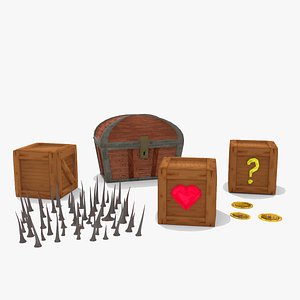 3D CARTOON OBJECTS model