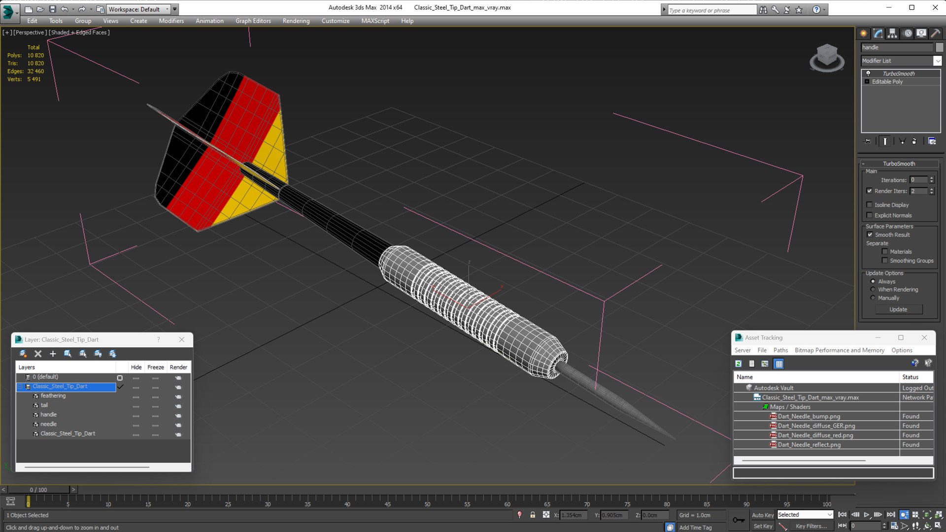 3D Classic Steel Tip Dart Model - TurboSquid 2213127