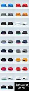 snap hat 19 colour 3D model
