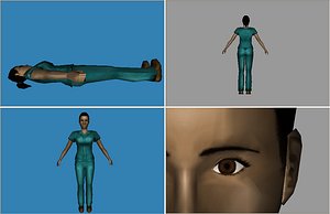 3d female nurse model