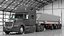 Schwerer LKW mit unterem Anhänger manipuliert