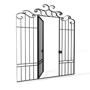 3ds iron fence gate