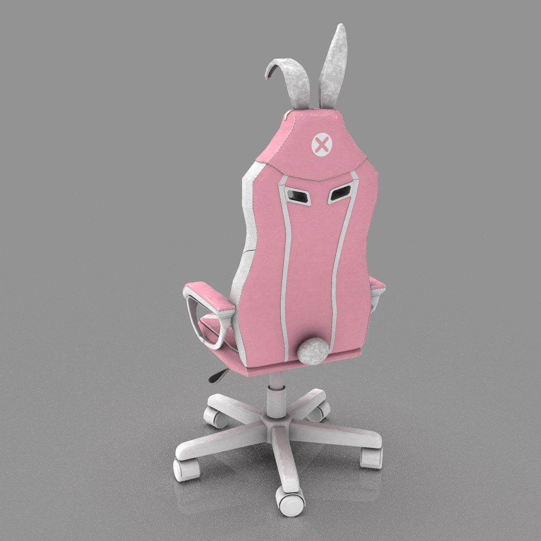 3D Pink Bunny Gaming Chair model TurboSquid 2155912