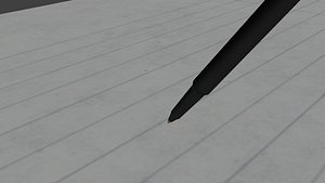 3d model of plastic ballpoint pen