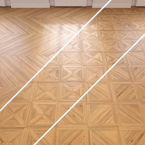 3D Parquet - Laminate - Wooden floor 3 in 1 model