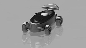 3D Roadster Pod Racer model