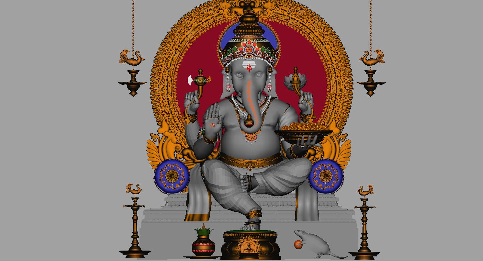3D God Ganesha Model - TurboSquid 1558321