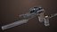 3D Pistol 08 Black Generic All PBR UE Textures model