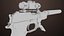 3D Pistol 08 Black Generic All PBR UE Textures model
