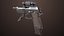 3D Pistol 08 Black Generic All PBR UE Textures model