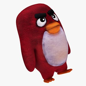 3D plush angry bird model
