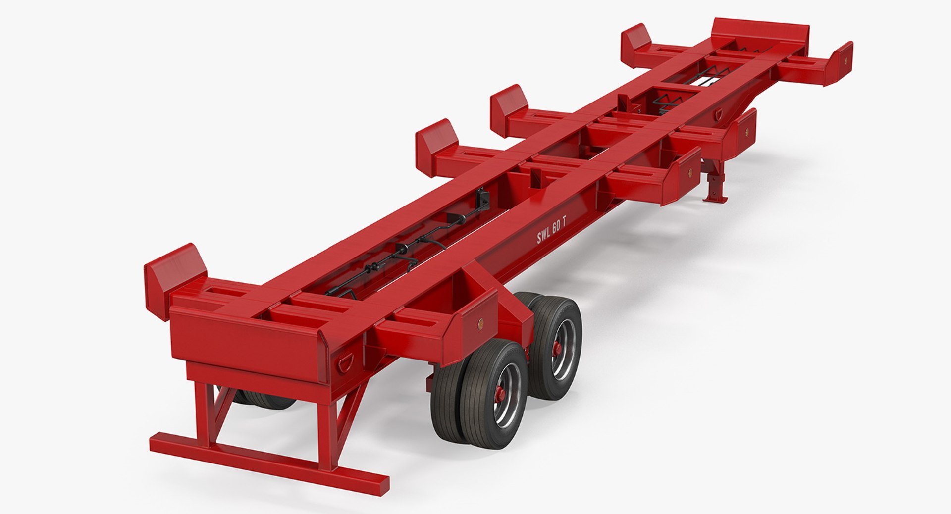 Seacom Container Trailer Empty 3D model preview