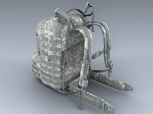 army medium rucksack acu 3d model