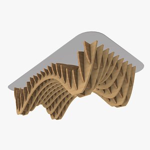 3D Wavy Waffle Coffee Table