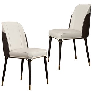 Chair Contemporary Style Leather Armless Parsons 3D Model