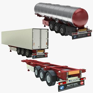 3d model tank truck trailer
