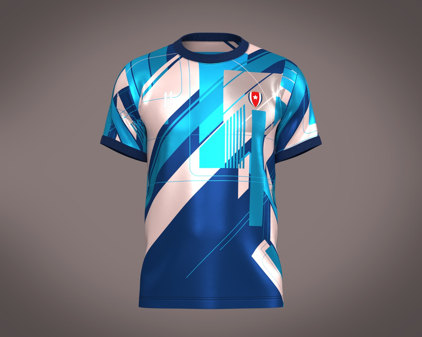 Soccer Football Blue color Jersey Player-11 3D model - TurboSquid 2036683
