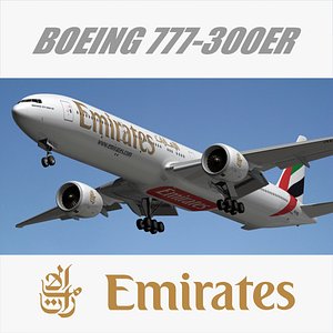boeing emirates 3d model