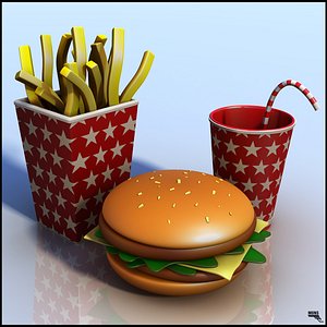 Burger Menu Cartoon