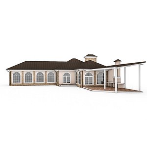 3d 3ds wood gazebo swimming pool
