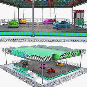 3D Dodgem and Bumber Cars model
